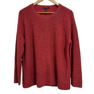 Eileen Fisher Merino Wool Knit Sweater | Red | Size S | Minor Flaw